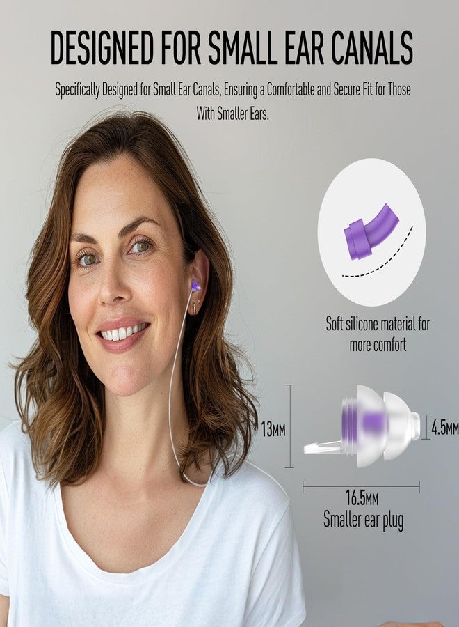 Hearprotek Sleeping Ear Plugs, 2 Pairs Ear Plugs (32db & 30db) Ultra Soft Noise Reduction and Hearing Protection earplugs for Side Sleepers, snoring, Travel, Working, Safety (Purple) - Image 4